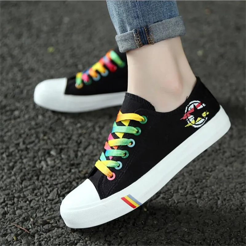 

Women Casual Shoes Spring and Summer Ladies Lace-up Canvas Shoes Female Breathable Light Sneakers Basket Tenis Feminino