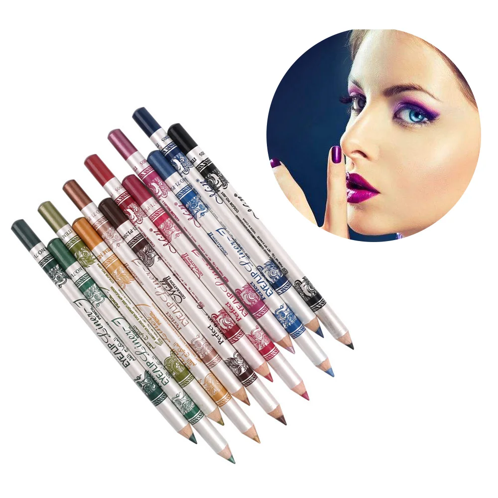 Buy 12pcs/set Colorful Eyeliner Eyeshadow Pen Long