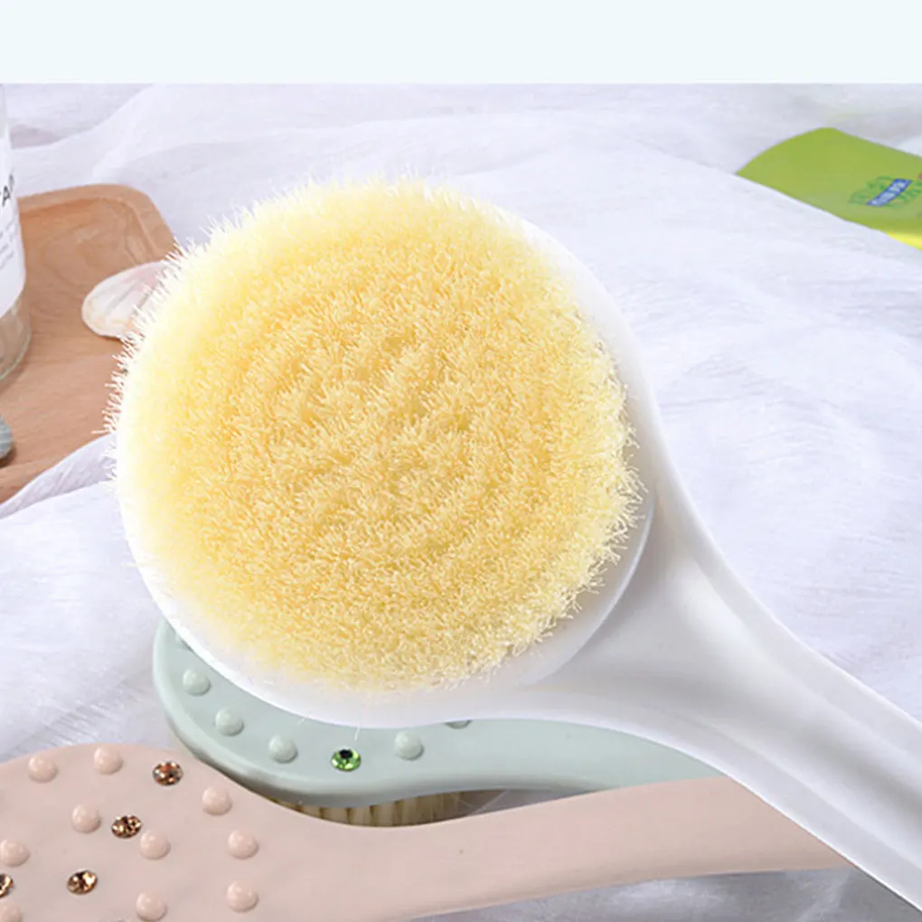 Feiqiong Bath Brush Long Anti-Skid Handle Bath Brushes Massager Back Body Shower Exfoliation Scrubber Bathroom Brush Accessories