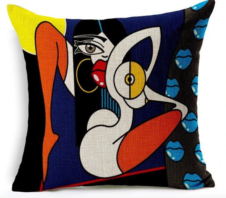 A buxom woman art girl pop style cute pillow massager decorative