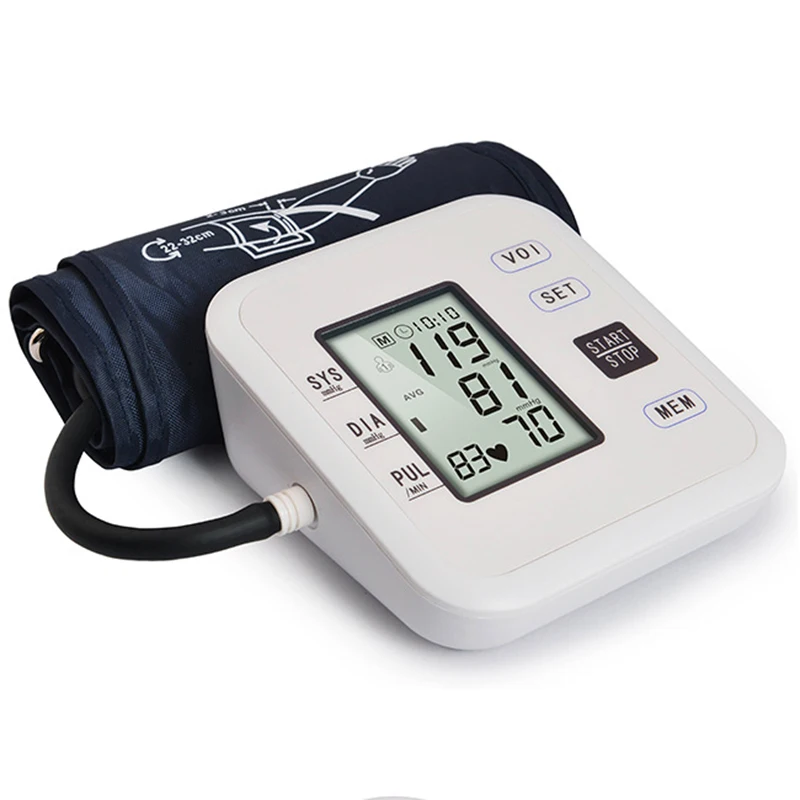 

Arm Digital Lcd Upper Arm Blood Pressure Monitor Heart Beat Meter Machine Tonometer for Measuring Automatic