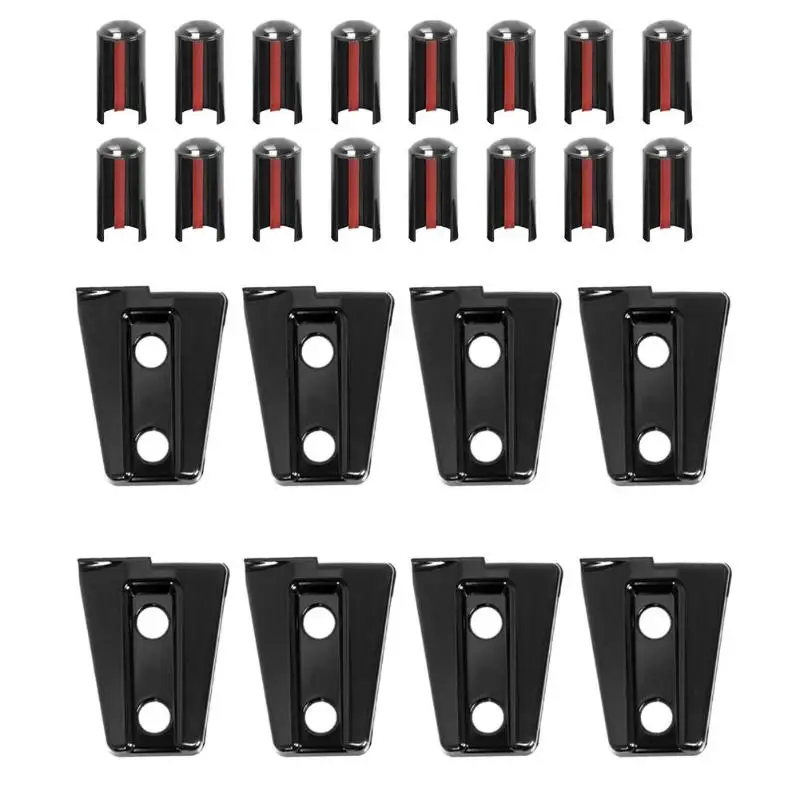 

8pcs Automotive ABS Side Door Hinge Protector Cover Trim Car Stytling Auto Car Accessories for Jeep Wrangler JK 4 Door 2007-2018