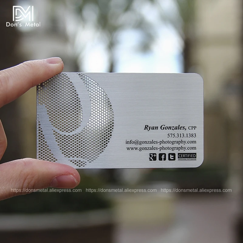Personalizing concave convex cutout quality stainless steel business metal card Metal business card metal membership desig