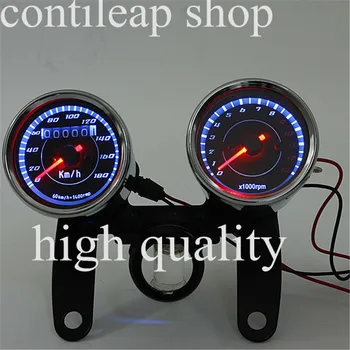 

IZTOSS motorcycle LED Motorcycle Tachometer+Odometer Speedometer Gauge 2 in 1 speedometer gauge witch red LED light
