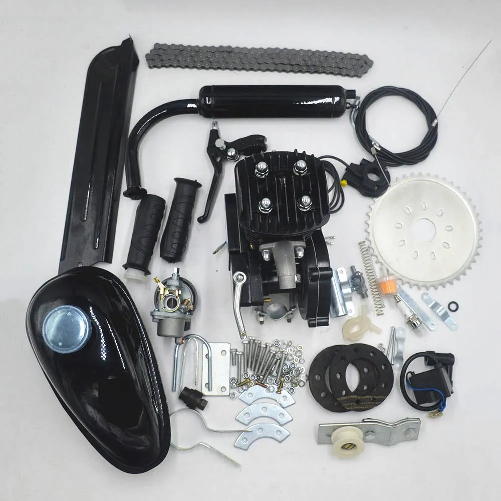 80cc 2 Stroke Motor Engine Kit for DIY Motorized Bicycle Push Bike Complete Petrol Cycle Motor set motorcycle kit
