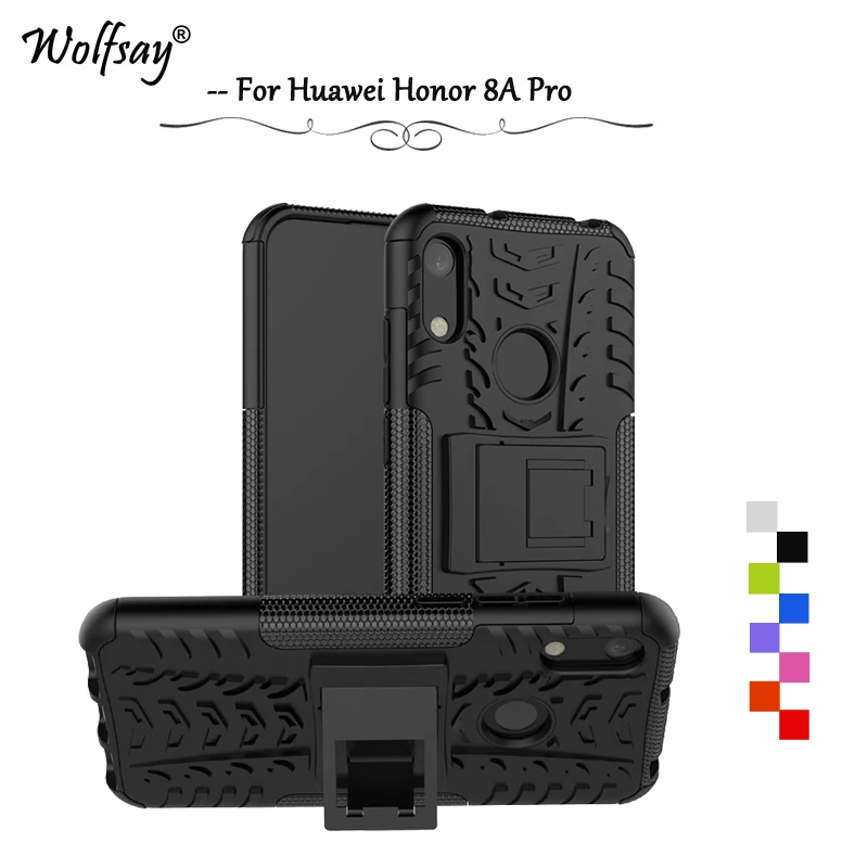 

Huawei Honor 8A Pro Case Shockproof Armor Rubber Silicone Hard PC Phone Case Huawei Honor 8A Pro Back Cover Honor 8A Pro Fundas
