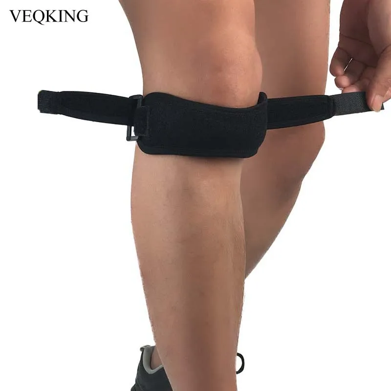 

VEQKING 1PCS Adjustable Knee Pads Patella Tendon Support Strap Band Knee Support Brace Pads for Running Basketball Outdoor Sport