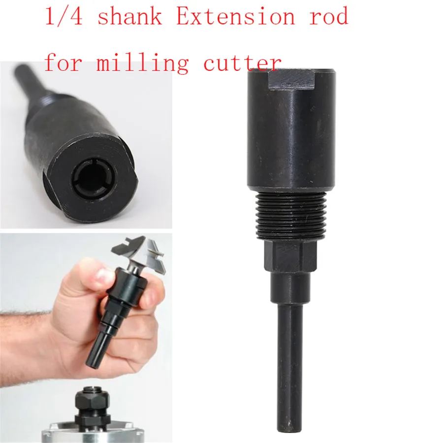 

Router Collet Extension Rod Trimming Engraving Machine Extender Chuck Holder Suitable for 1/4" Shank Woodworking Milling Bit