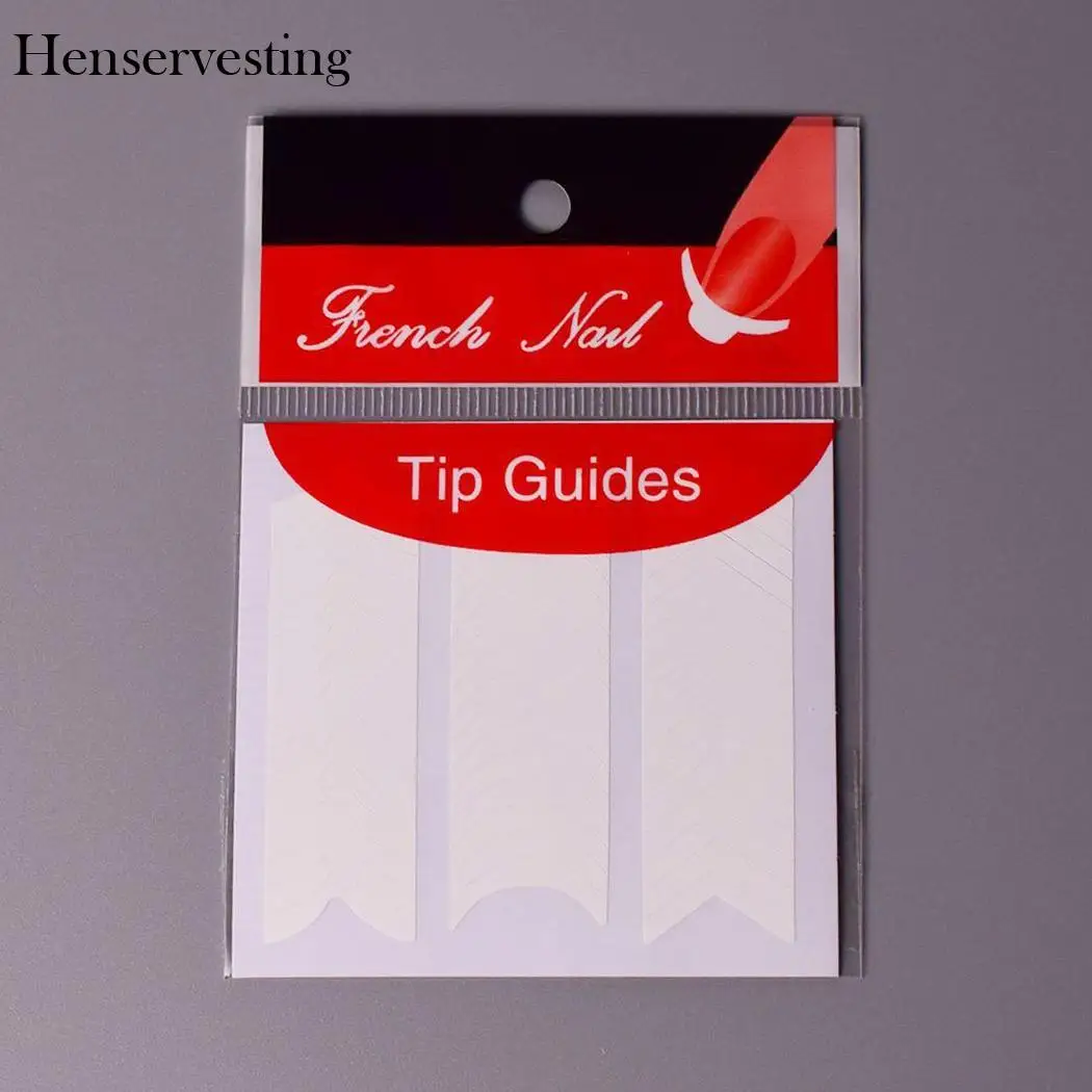 

Fringe Tips Form Manicure Women Art Guides French Stickers Stencil Nail DIY Nail