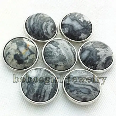 

T061 Natural Stone snaps button jewelry for snap button bracelet OEM, ODM