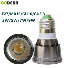 3 Вт, 5 Вт, 7 Вт, 9 Вт, светодиодный база для фары MR16/GU5.3/E27 светодиодный светильник AC85-265V, 12VDC Светодиодный точечный светильник CE по ограничению на использование опасных материалов в производстве
