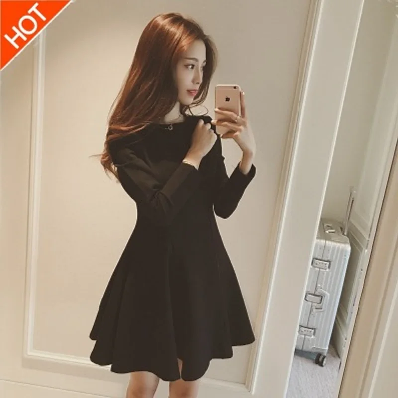 

Quick-drying tennis dress thin Hepburn A word tennis dress thickening sports dress tennis clothes college wind cheerleading
