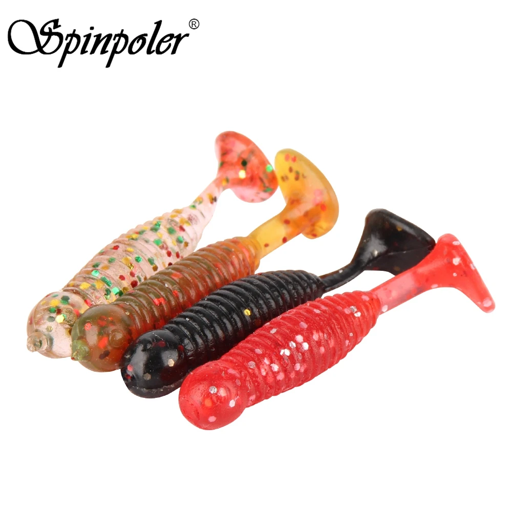 Недорогие приманки Spinpoler для зимней рыбалки 10 шт./лот 45 мм 1 5 г миниатюрная Мягкая