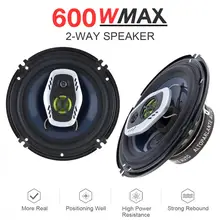 Alto-falantes coaxiais automotivos, 2 peças, 6.5 Polegada, 2 vias 16cm 600w, áudio automático, música estéreo, alto falante sem-instalação destrutiva