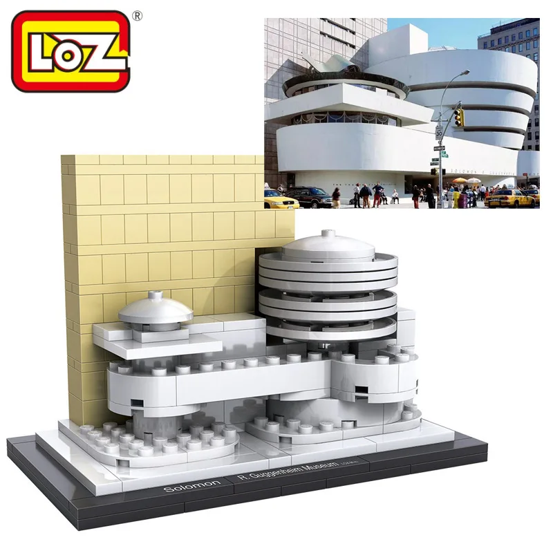 

Loz World Famous Architecture Guggenheim Museum Mini 3D Model Building Blocks DIY Assembly Bricks Toys for Children