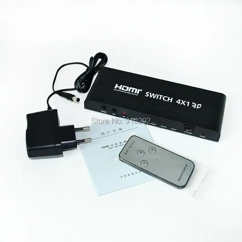 4 порта HDMI коммутатор 4x1 Switcher конвертер адаптер Поддержка аудио 3D видео 720 P 1080i 1080