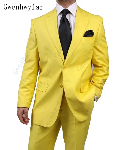 2019-Yellow-Two-Button-Jacket-Pant-Latest-Coat-Pant-Tuxedos-Costume-Made-Fashion-Men-Suit-Handsome