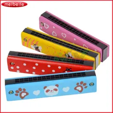 Красочные Обучающие музыкальные деревянные расписные губные гармоники инструмент игрушка для детей Детский подарок случайный ребенок высокое качество