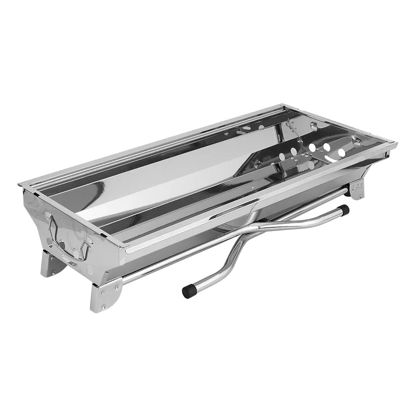  Outdoor Stainless Steel Charcoal Grill Barbecue Tool Portable Free Installation Handle Folding BBQ 