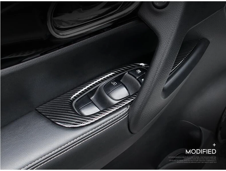 ABS кнопка рулевого колеса молдинг гарнир накладка 2 шт/матовая/углеродное волокно цвет для Nissan Qashqai J11