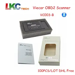 100 шт./лот DHL Бесплатная vc003-b показателя viecar ELM327 OBDII Авто диагностический инструмент показателя viecar товара Reader сканер инструмент с хорошее