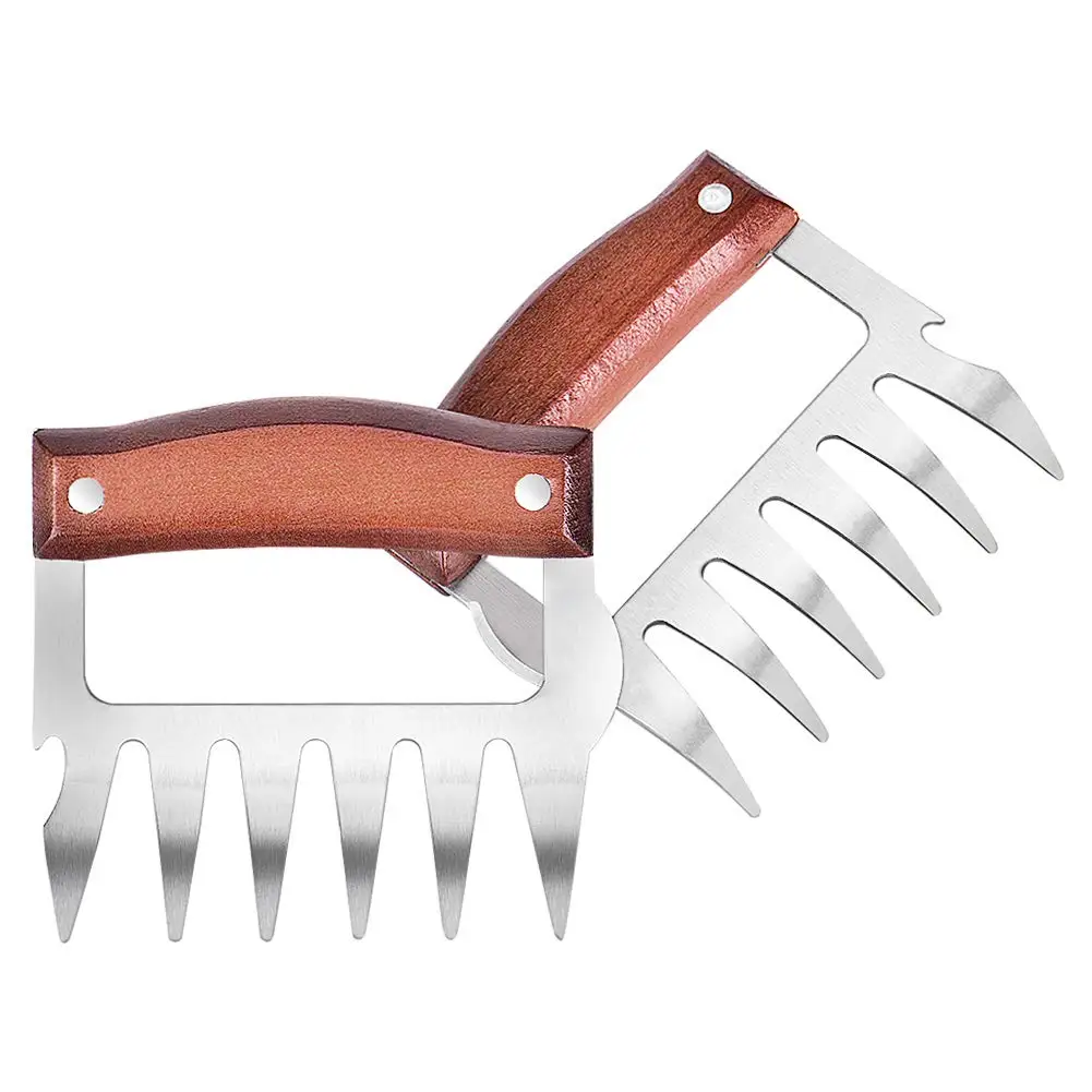 

Pulled Pork Shredder Claws Stainless Steel Meat Claws BBQ Meat Handler Forks for Shredding Handling&Carving Food (BPA Free) 1pcs