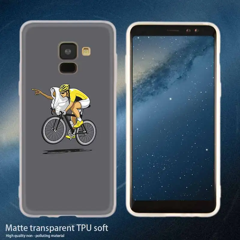 Silicone 13 Велосипед Велоспорт чехол для телефона для samsung Galaxy A10 A20 A30 A40 A50 A60 A70 A6 A8 плюс A7 A9 A3 A5 мягкий чехол - Цвет: Silicone 13