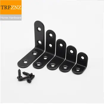

L shape fixed bracket connector, Thickened stainless steel,laminate support, 90 degree right angle, black corner code.
