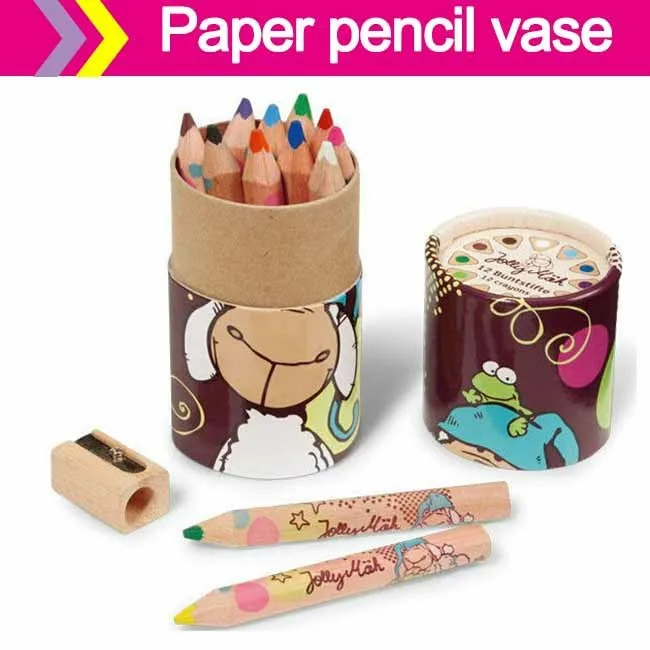 Paper pencil vase