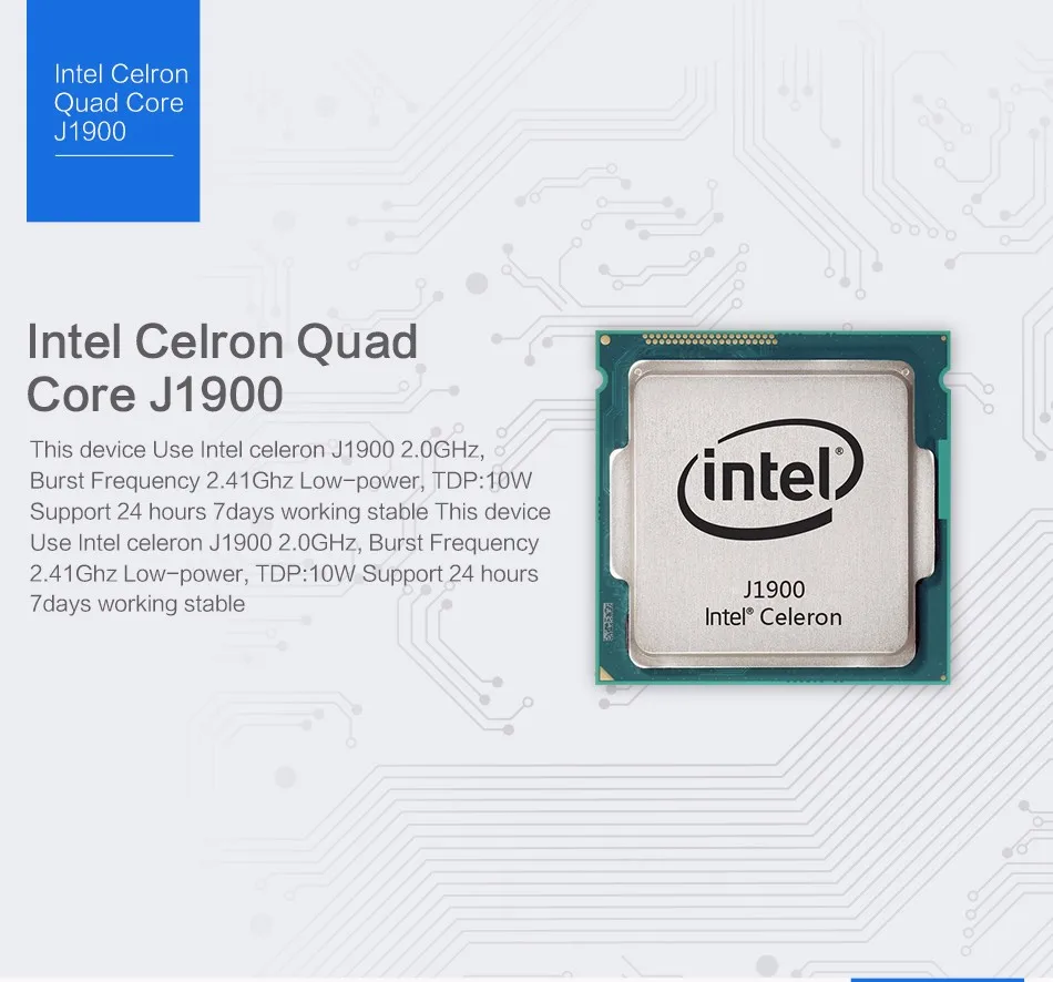 Intel Celeron J1900 безвентиляторный мини-ПК четырехъядерный 4 LAN брандмауэр маршрутизатор Intel 211AT Gigabit Ethernet Запуск Pfsense Linux