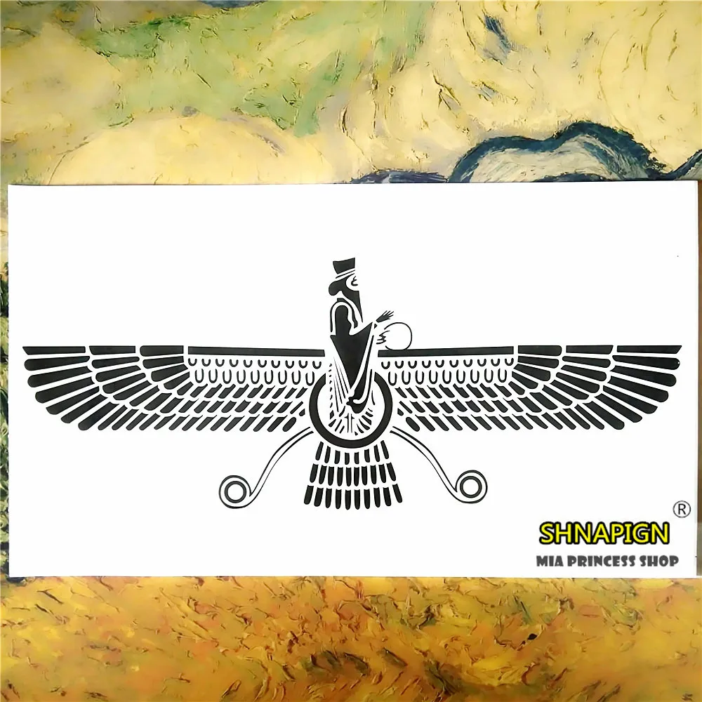 

SHNAPIGN Egyptian mummy Temporary Tattoo Body Art Arm Flash Tattoo Stickers 17*10cm Waterproof Fake Henna Painless Sticker