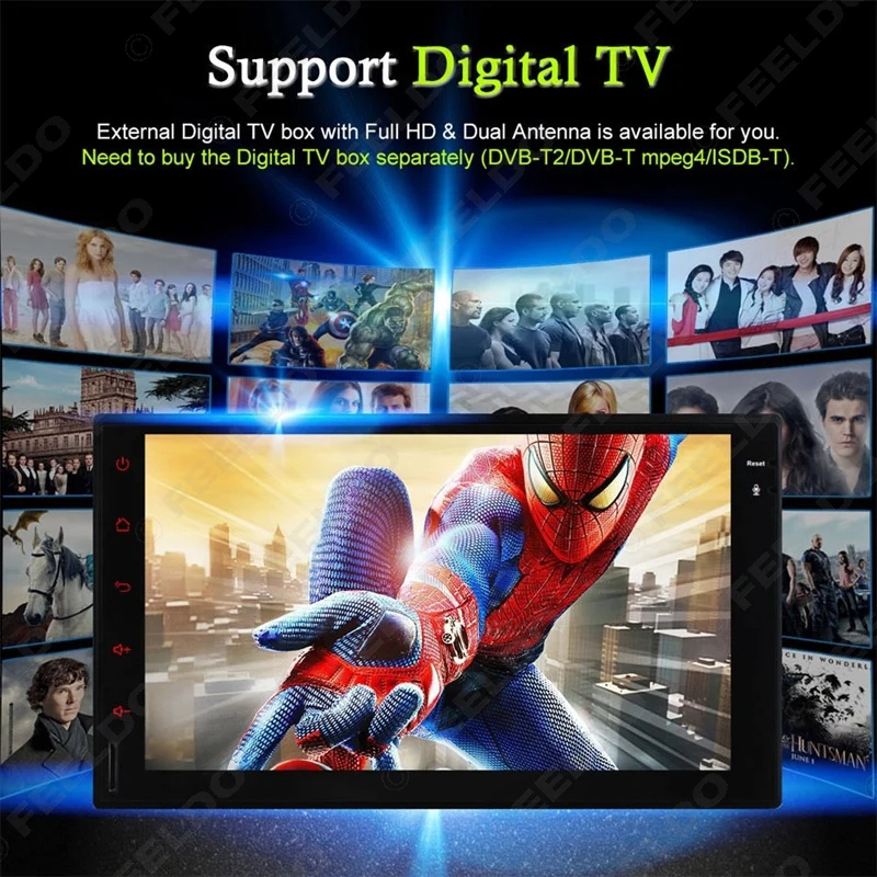 Flash Deal FEELDO 7inch Universal Android 6.0 (64bit) Octa Core 2G/32G/4G Car Media Player With GPS Navi Radio For Nissan/Hyundai 2DIN ISO 15