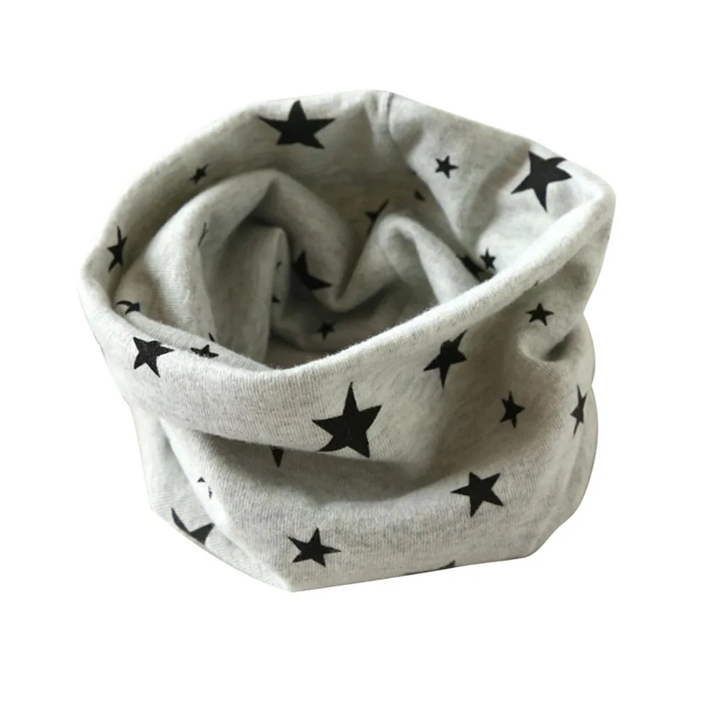 Детский осенне-зимний шарф с воротником для новорожденных девочек и мальчиков, хлопковый шарф с круглым вырезом - Цвет: Gray