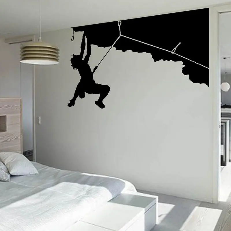 

DCTAL Rock Climbing Sticker Climbers Decal Named Posters Vinyl Wall Decals Parede Decor Mural Rock Climbing Sticker