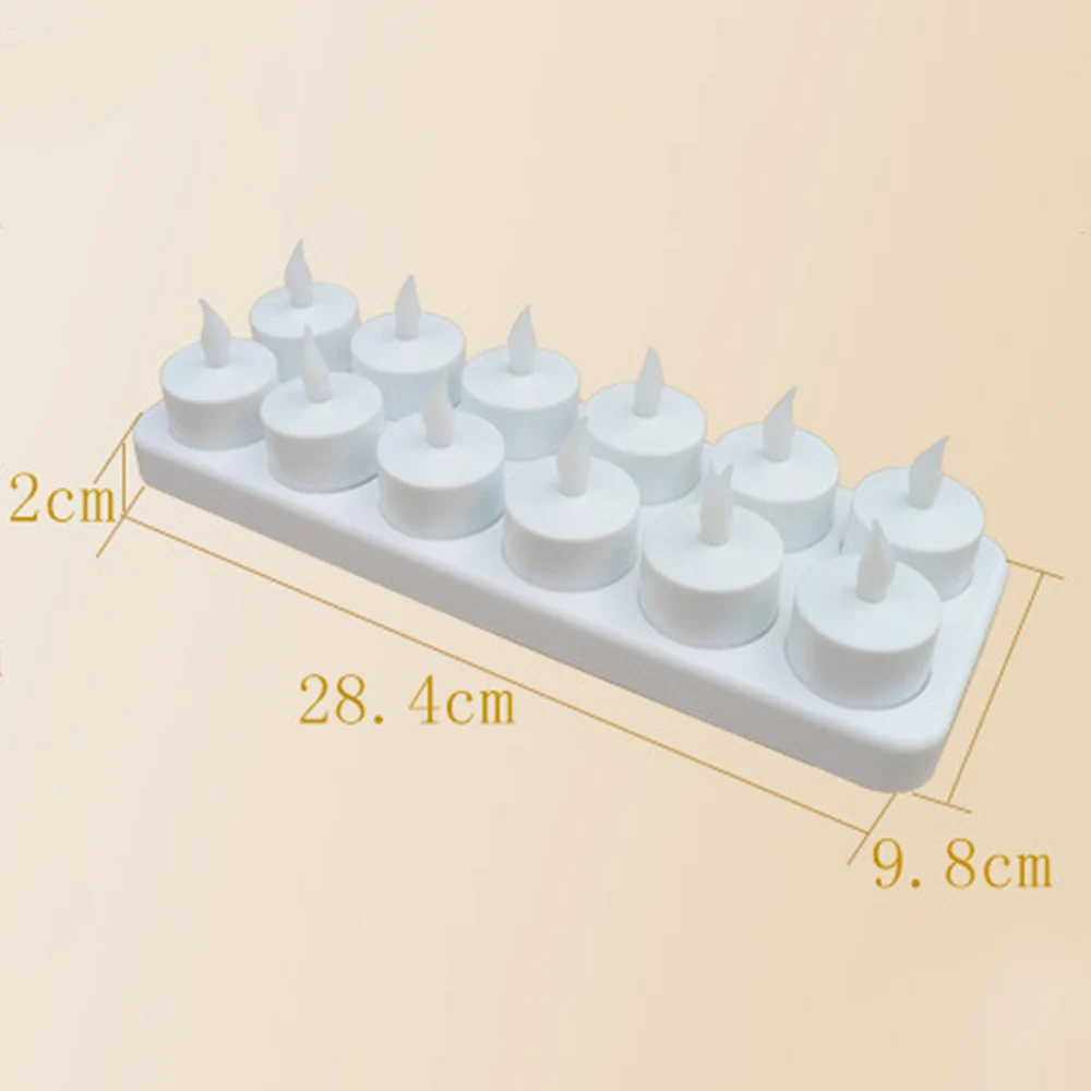 12 шт./компл. Дистанционное Управление светодиодный свечи мерцание матовый Перезаряжаемые Чай светильник s/Свеча Электроника лампа на свадебную вечеринку светильник