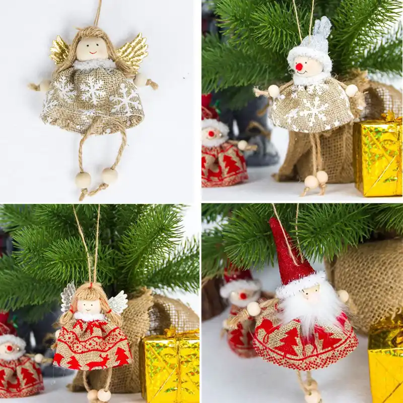 Christmas Mini Doll Angel Girl Snowman Santa Clause Christmas Tree