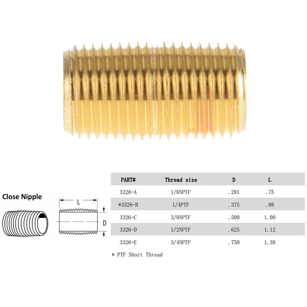 2 шт NPT наружная резьба 1/8 &quot1/4&quot 3/8 &quot1/2&quot латунные фитинги для труб с закрытой
