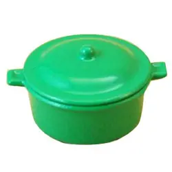 Кукольная Миниатюра Кухня посуда кастрюля блюдо кастрюлю Stockpot 12th шкала, зеленый