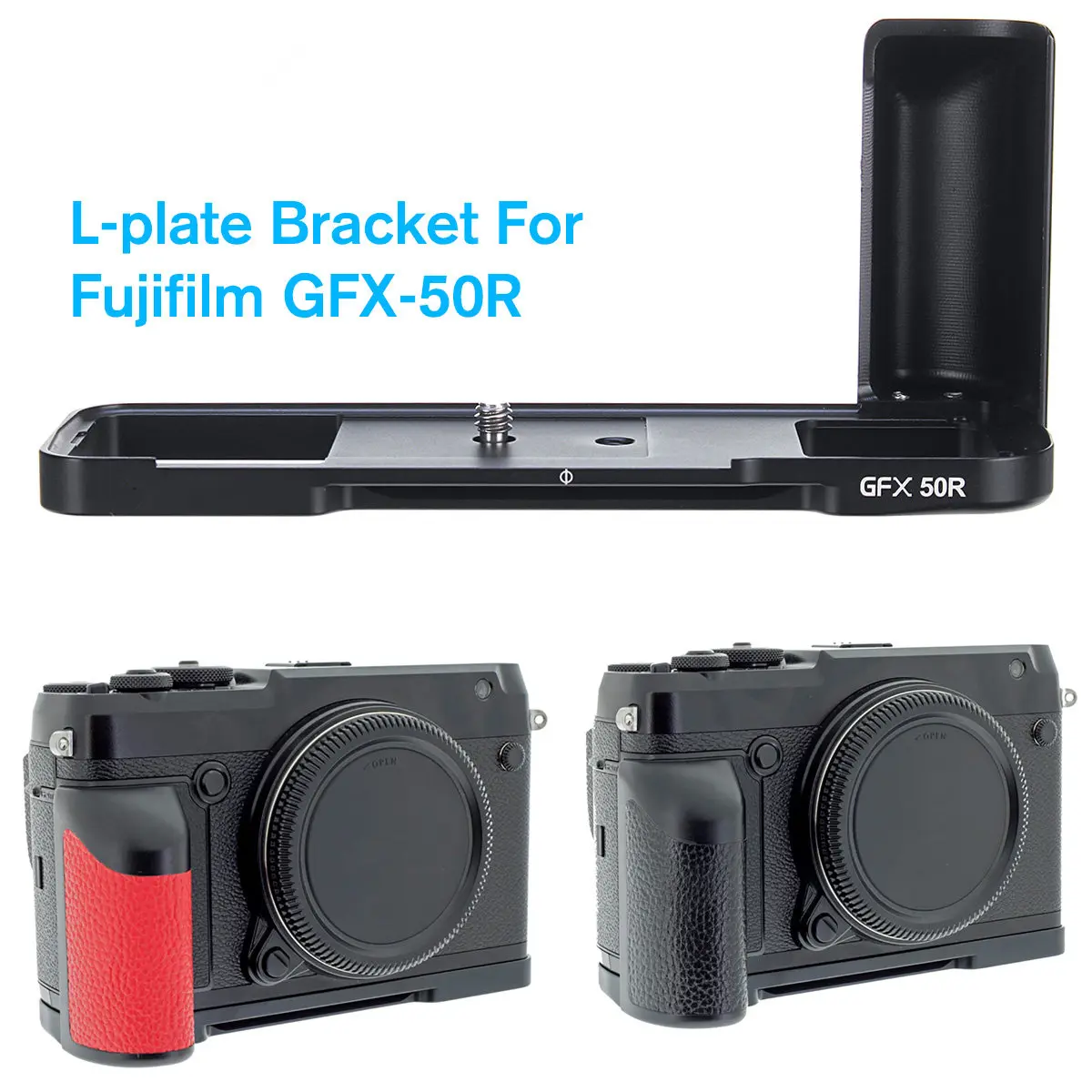 

For GFX 50R Alloy Aluminum Quick Release L Plate Bracket Camera Hand Grip for Fujifilm GFX-50R GFX50R L-plate Camera