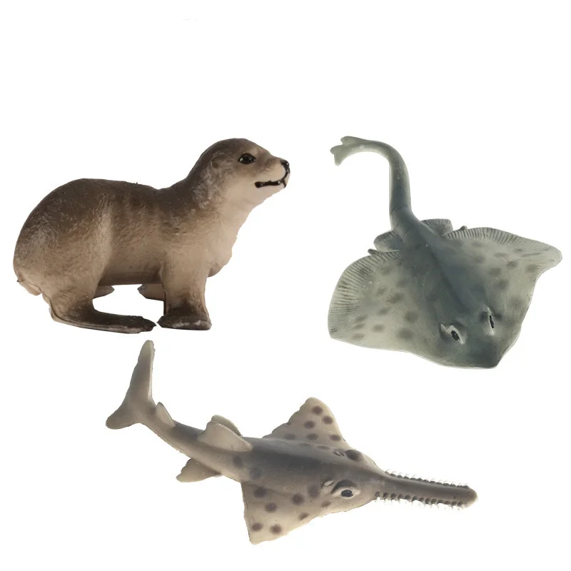 ZXZ Sea Animals Rajiformes Otarriinae Plastic Toys Mini Cute Model Life Figurine Figure Learning Collection | Игрушки и хобби