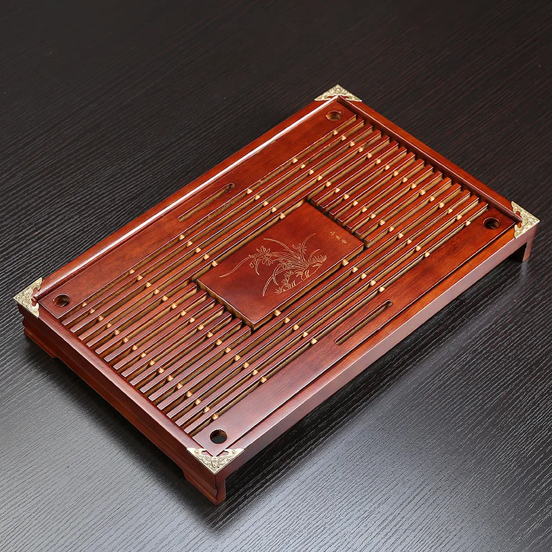 Деревянный чайный поднос кунг-фу чайный стол подносы китайские чайные комнаты инструменты 43X27X5,5 см