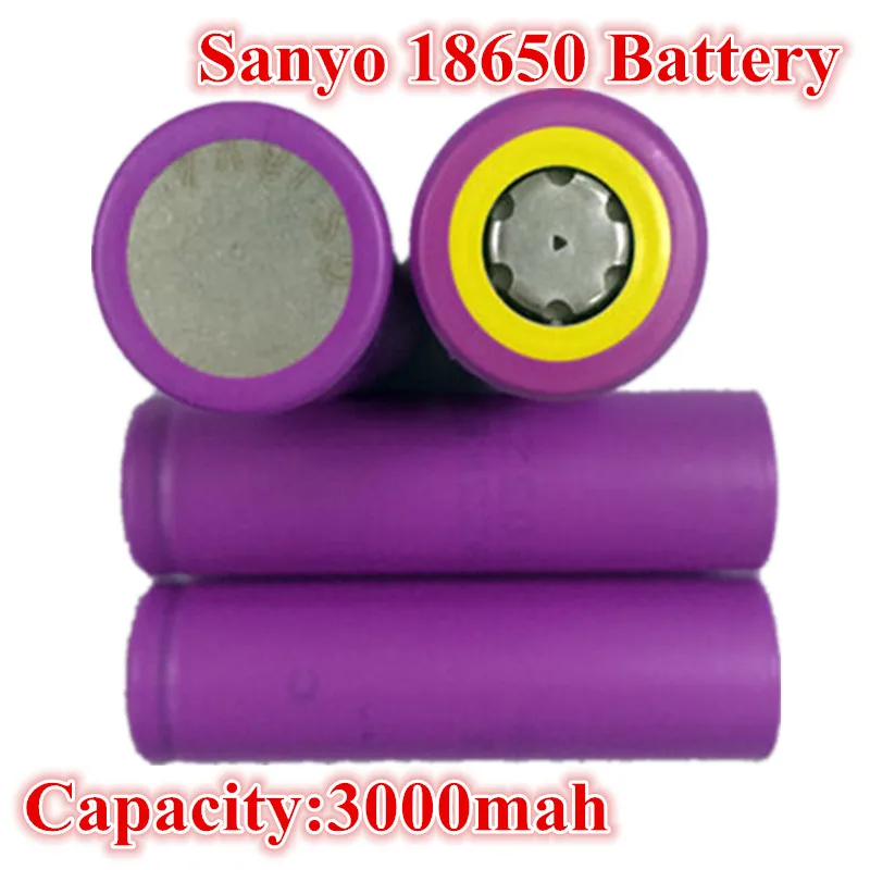 4pcs/lot Japanese newest 100 Original for sanyo 18650 Battery 3000mAh