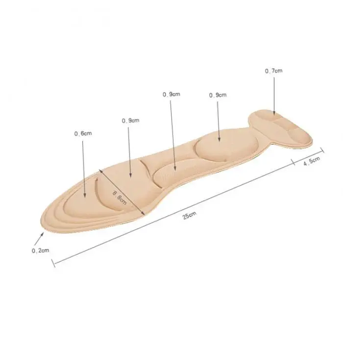 1 пара стелька вкладыш вставки на обратную дышащий анти-скольжения на обувь на высоком каблуке 19ing
