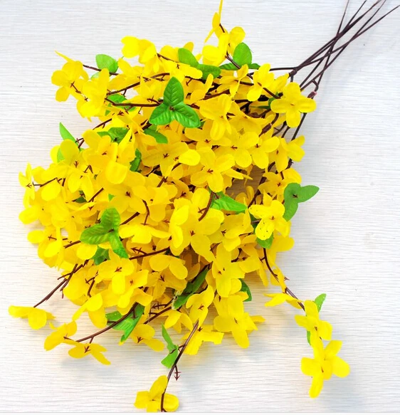 Online Whole Artificial Yellow Flowers From China The Dancing Orchid Artificial Flowers Silk Yellow 50cm Home Table Decorations Ma1953 China