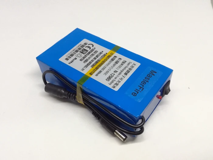

MasterFire New Portable Li-Ion battery 12V rechargeable 9800mah battery 12V lithium-ion batteries pack For CCTV Camera