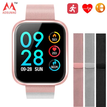 

25 pcs P70 smartwatch smart watch bracelet sleep monitor heart blood pressure rate monitor Metal strap optional fitness tracker