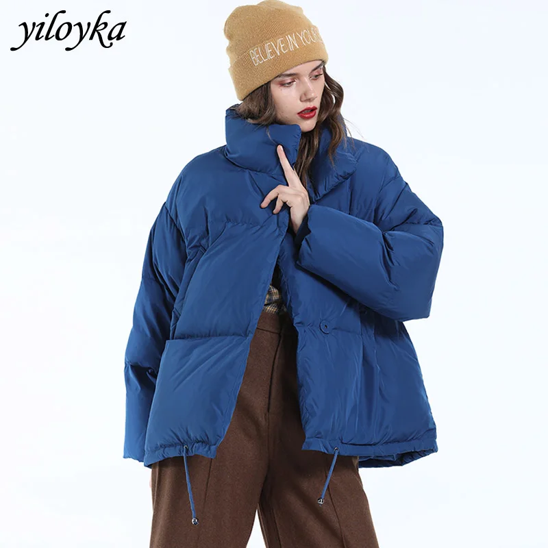Goedkoop Herfst Winter Jas Vrouwen Parka Mujer 2019 Mode Jas Losse Stand Kraag Jas Vrouwen Parka Warm Casual Plus Size Overjas