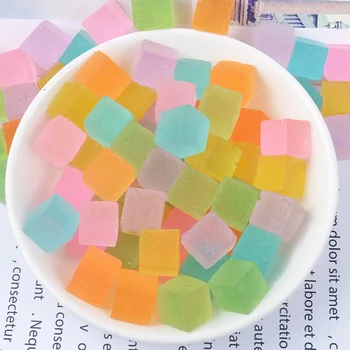 

10Pcs Mixed Cube Sugar Flat Back Resin Cabochon Simulation Fake Food Resin Cabochons Embellishments DIY Accessories Scrapbooking