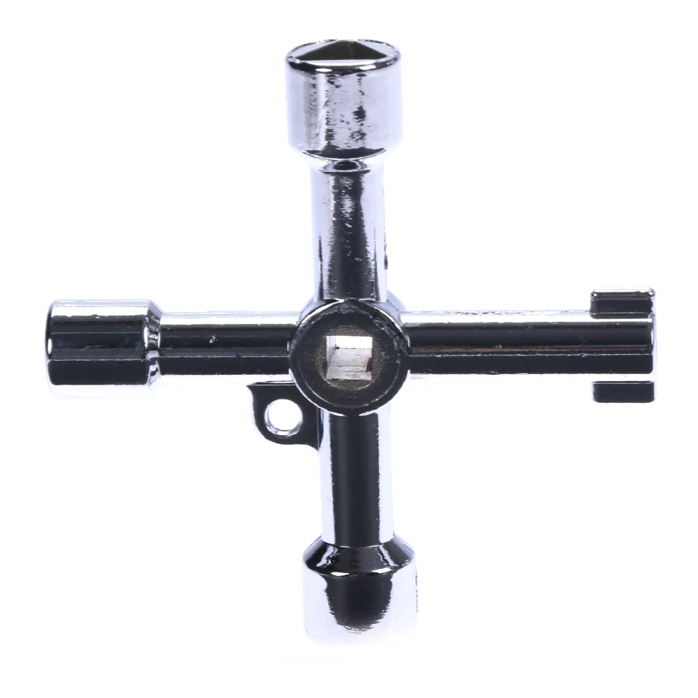 

5 In 1 Cross Switch Key Wrench With Accessories Universal Square Triangle Train Electrical Cupboard Box Elevator Cabinet Alloy