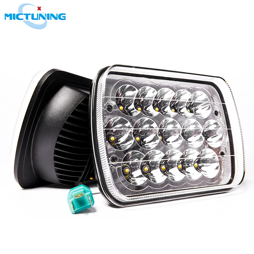 

MICTUNING LED Headlamp 45W 5x7/7x6 Inch Lamp Hi/Lo Sealed Beam Replacement Headlamp, Applicable to Chevrolet Jeep Herder